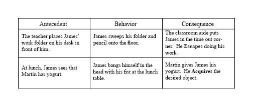 Abc Behavior Chart Examples